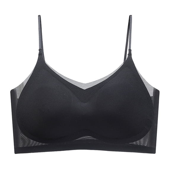 ktowifly Womens Wireless Bras No Underwire Spaghetti Strap Soft Breathable Lightweight Seamless Everyday Bra