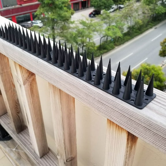 kttectoa Bird Deterrent Fence Spikes Plastic Brown Railing Roof Crow Cat Squirrel Defender Weather Resistant Humane Easy Install Separable Strip Christmas Party Supplies Gifts