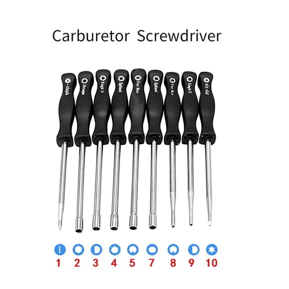 kttectoa Carburetor Adjusting Screwdriver Tool Double D Pac-Man Hex Splined Insulated Explosion-Proof Steel for Small Engine Repair Christmas Gifts Home