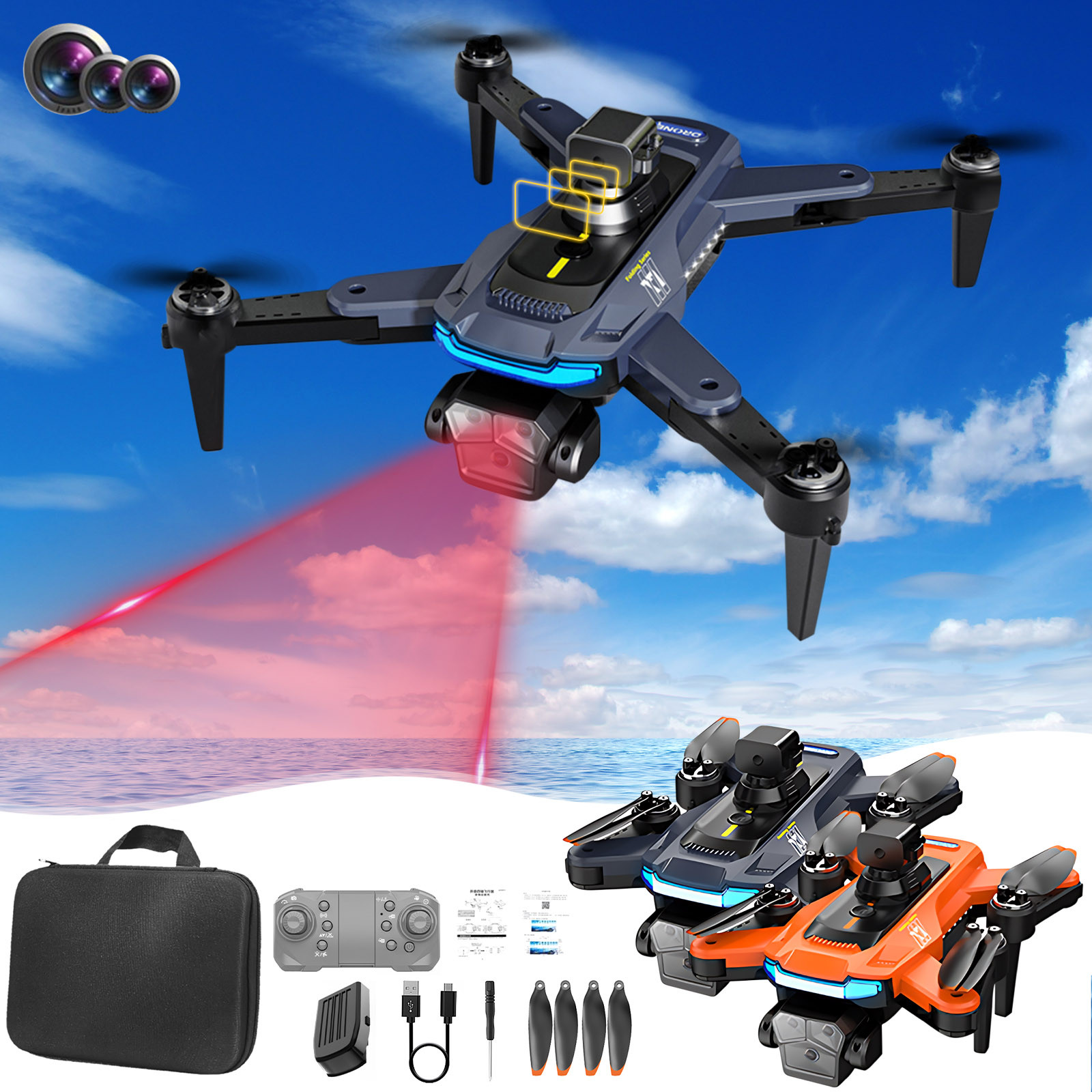 kttectoa Drones Gifts .4G WIFI FPV Drone with 4K Camera for Adults ...