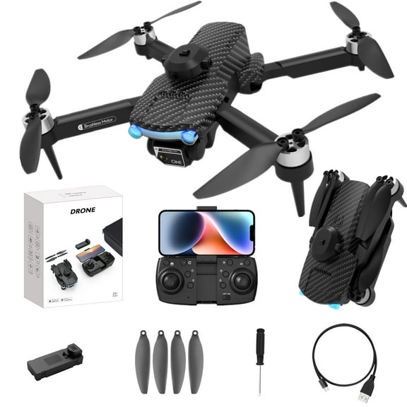 kttectoa Drones Gifts Dual-camera Folding UAV 4K HD Aerial Photography Drone, Brushless Motor, Mobile Phone Control, Multiple Flight Modes Christmas