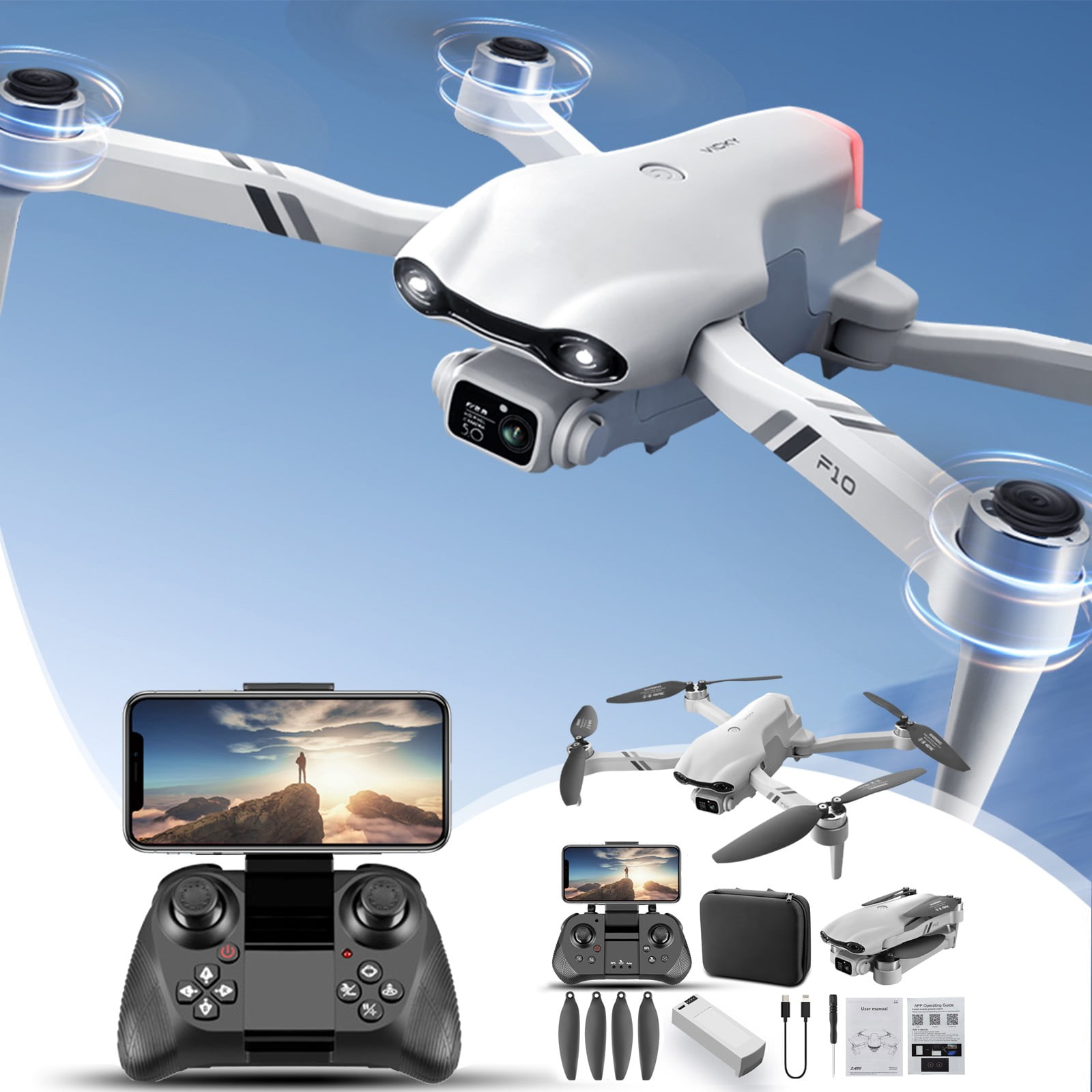 kttectoa Drones Gifts FPV Drone with ESC Camera Brushless Motor Drones ...
