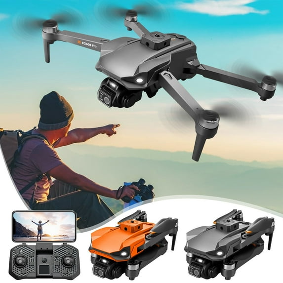 kttectoa Drones Gifts FPV Drone with ESC Camera Brushless Motor Drones.4G Quadcopter with LED Light Night Vision Pan Tilt Shockabsorber Altitude Hold Obstacle Avoidance Christmas