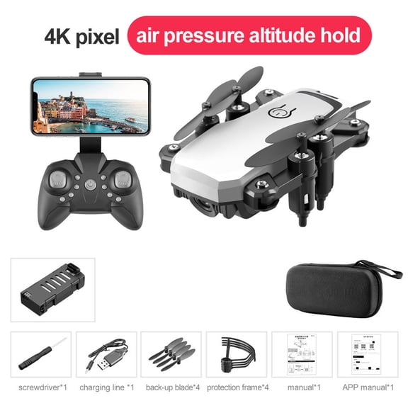 kttectoa Drones Gifts LF606 2.4G 4CH Wifi FPV 4K Camera Foldable Optical F-low MiniRC Drone Quadcopter Christmas