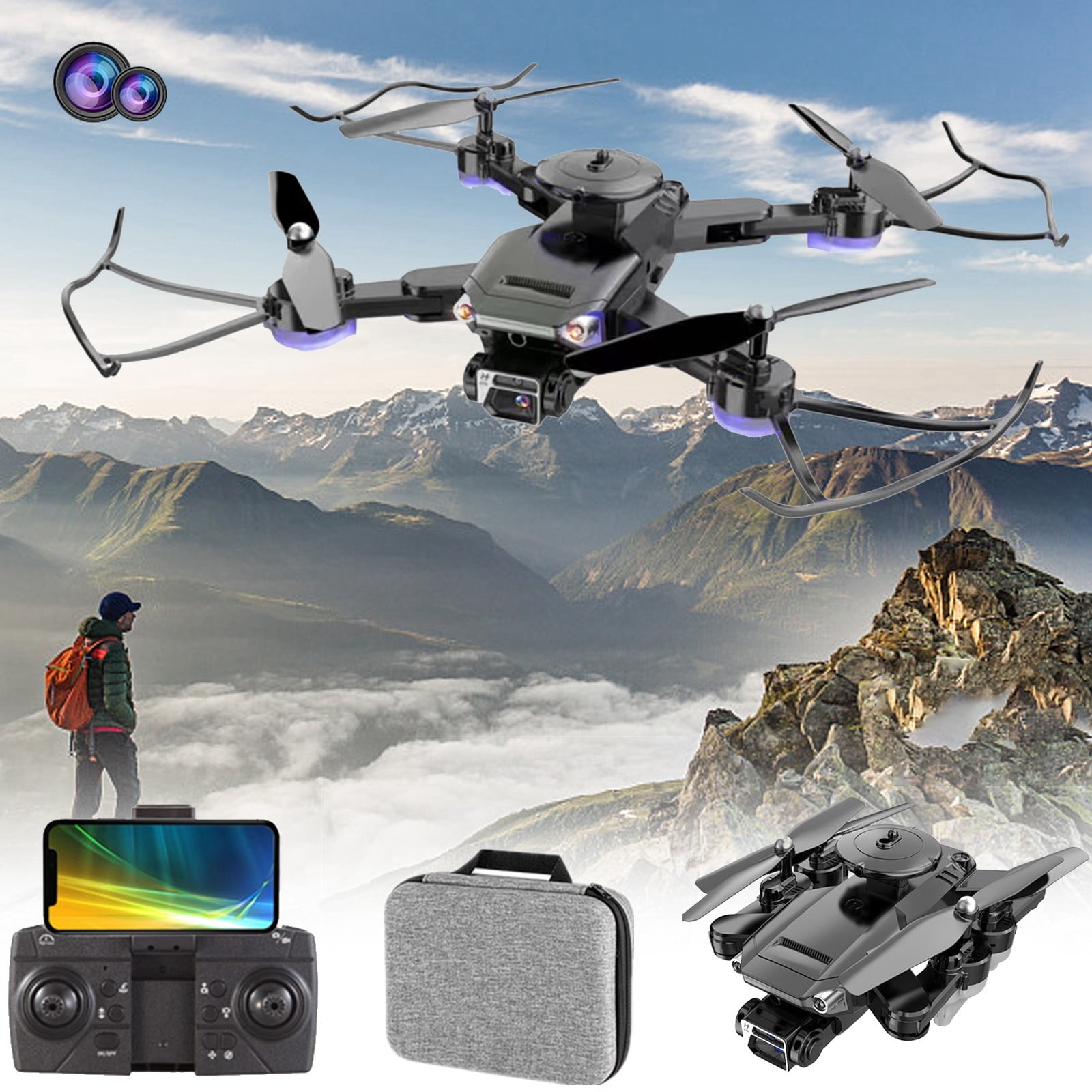 kttectoa Drones Gifts Obstacle Avoidance Drone with 4K HD Fpv Camera ...
