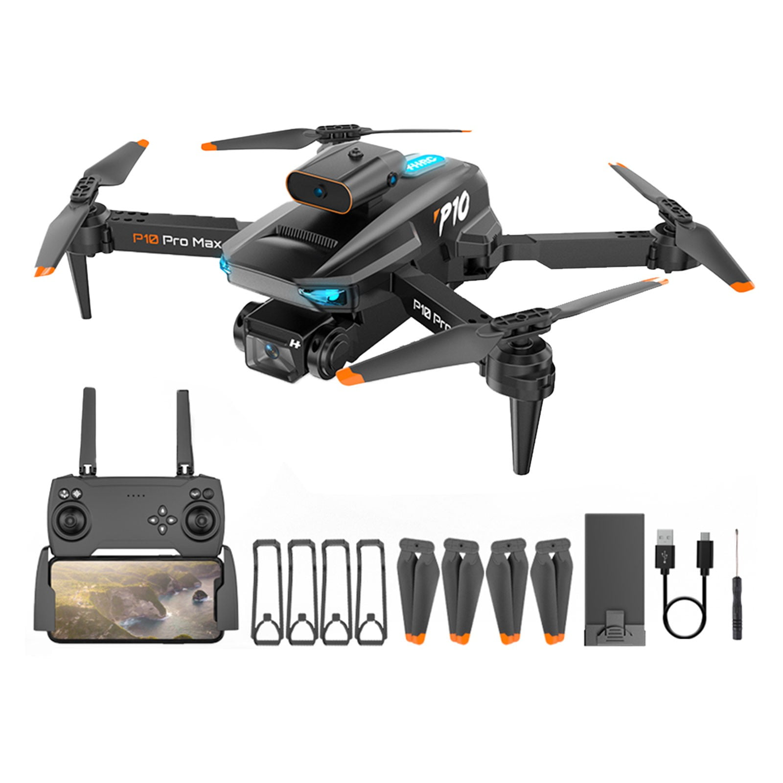 kttectoa Drones Gifts P10 360° Intelligent Obstacle Avoidance Drone ...