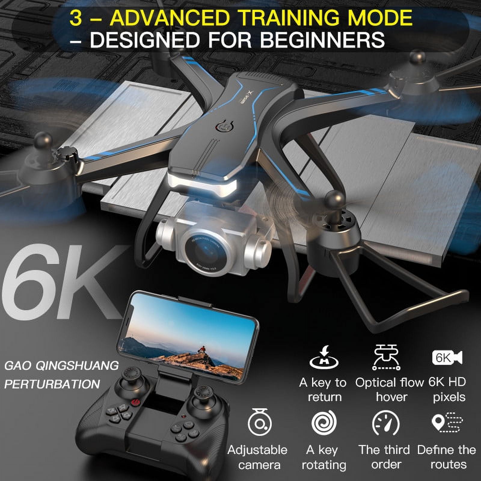 kttectoa Drones Gifts V14 6K HD Camera Drone Remote Control Aircraft ...