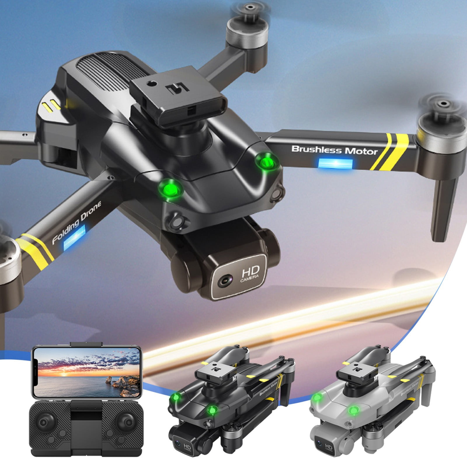 kttectoa Drones Gifts WiFi FPV Drone with 4K ESC Camera Altitude Hold ...