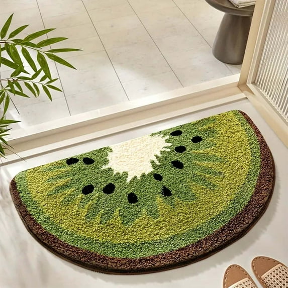 kttectoa Fruit Bath Mat 15.7x23.6in Lovely Absorbent Fast Dry Soft Carpet Non-Slip Flocking for Children’s Room Bathroom Kitchen Balcony Living Room Christmas Gifts Home