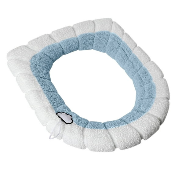 kttectoa Gifts Household Fours Seasons Toilet Seat Thickened With Handle Winter Toilet Ring Washable Sets Wear Knitted Toilet Seat