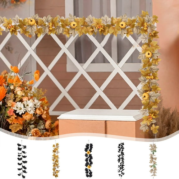 kttectoa Halloween Pumpkin Rattan Flying Witch Originality Internet Star Holiday Gift Newly Product Pumpkin Maple Leaf Rattan Christmas Decorations