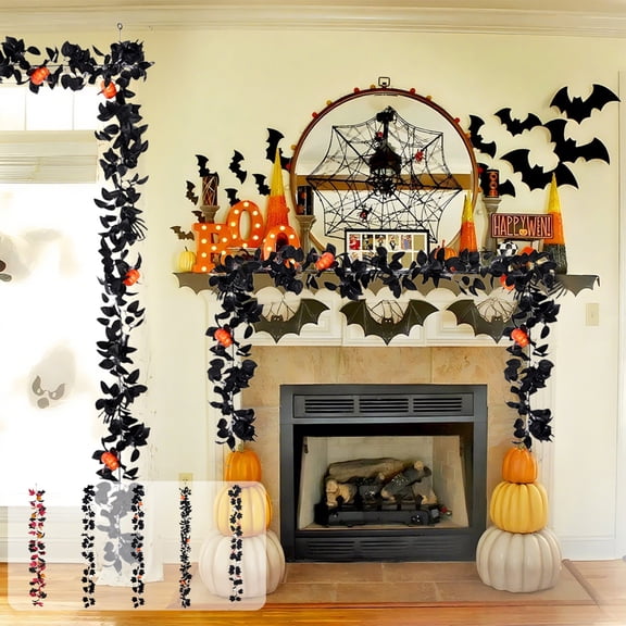 kttectoa Halloween Pumpkin Rattan Flying Witch Originality Internet Star Holiday Gift Newly Product Pumpkin Maple Leaf Rattan Fall Decorations for Home