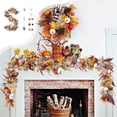 thumbnail image 1 of kttectoa Halloween Thanksgiving Decorations Artificial Leaf Garland Rattan Hanging Pumpkin Maple Leaf Garland Indoor Home Halloween Christmas Party Fireplace Decorations Room Decor, 1 of 6