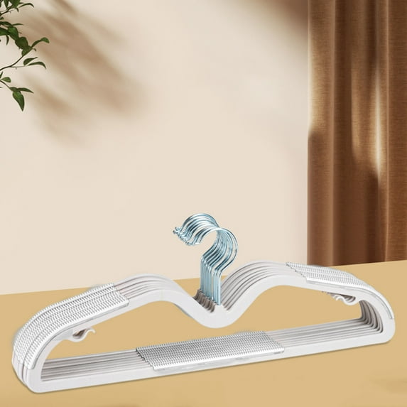 kttectoa Hangers Clothes Hangers Short Neck Hanger Non-Slip Thickened Clothes Hanger Household Storage Rack Plastic Hanger Space Saving Wardrobe Universal Hanger