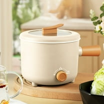 kttectoa Hot Pot Mini Ramen Cooker Multifunctional Ceramic Glaze Pasta Soup Portable Overheating Protection Dorm Office Camping 9.64x5.7in Christmas Gifts Home