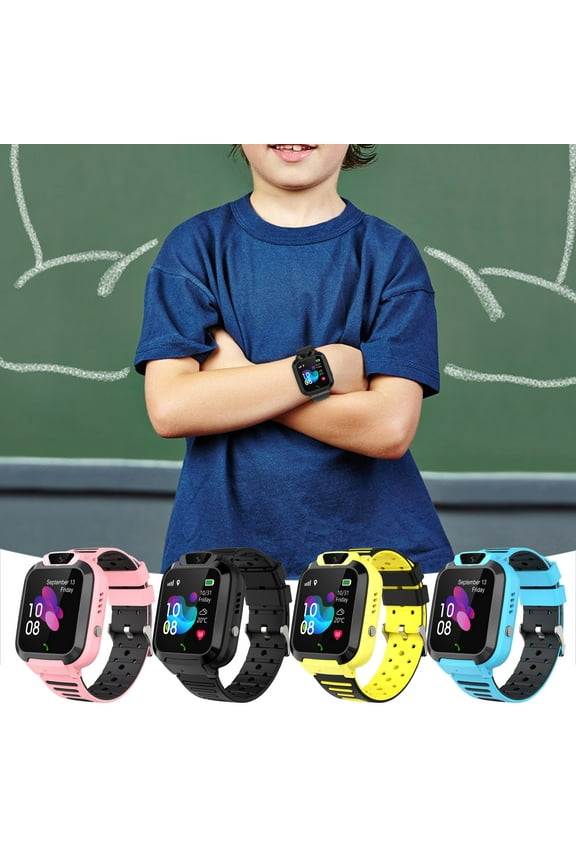 Kids Smart Watch Touchscreen Games Camera Calculator Player Call 12 24 Hour Clock Waterproof IP67 1.44in Plastic Adjustable Strap 1.77x1.57x6.1in for Boys Girls Christmas