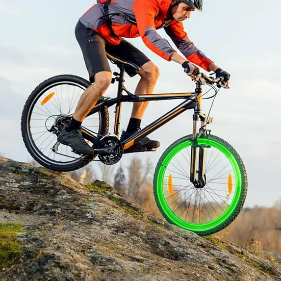 kttectoa LED Bike Spoke Light S Type Tire Lamp 6 Color Night Ride Outdoor Cycling Battery Powered Multiple Modes Easy Install 4.92x1.38in Gifts Home