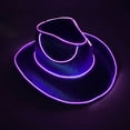 thumbnail image 1 of kttectoa LED Party Cowboy Hat EVA Unisex Glowing Festival Cap Multi-Mode Lighting Battery Powered Steady Flashing Large Brim 22.83-23.62in for Party Cosplay Christmas Gifts Home, 1 of 1