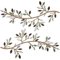 kttectoa Metal Leaf Wall Hanging Art Olive Tree Branch Iron Decorative Spring Natural Style 11.8x6.3in for Home Office 2 Pack Christmas Gifts Home