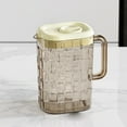 thumbnail image 1 of kttectoa Plastic Beverage Drink Pitcher Transparent Bottle Water Ice Cold Jug With Lid And Handle Ribbed For Bar Home Without Cup Without Cup 2000ml Christmas Gifts, 1 of 6