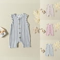 thumbnail image 1 of kttectoa Summer Outfits for Girl Unisex Infant Toddler Baby Stripe Snap-Up Rompers Onesie Newborn Climbing Sleeveless Rompers Baby Rompers 3-12M Cyber_Monday, 1 of 7