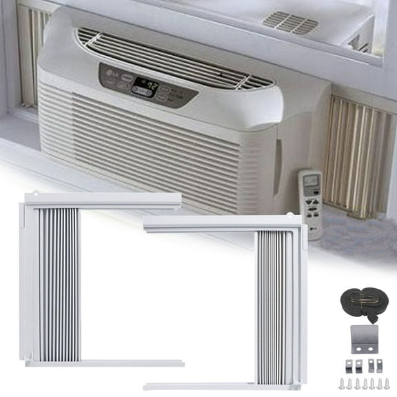 kttectoa Window Air Conditioner Side Panels Seal Kit Adjustable Insulation Noise Reduction Windproof ABS PVC for Summer Winter Framed Clip-On Window Units Christmas Gifts Home
