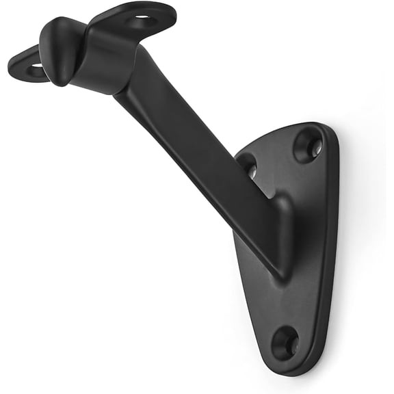 ktumeware 3 Inch 6 Pack Matte Black Handrail Stair Brackets Suitable for Indoor and Outdoor Staircase/Balcony/Corridor Staircase Support handrail Brackets
