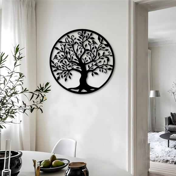 kuestboy Metal Tree of Life Wall Decor, Tree of Life Metal Wall Art,Tree Art, Tree Leaf Bird Metal Sign,Tree of Life Wall Decor,Housewarming, Metal Wall Art (24"x24" | 60 x 60cm)