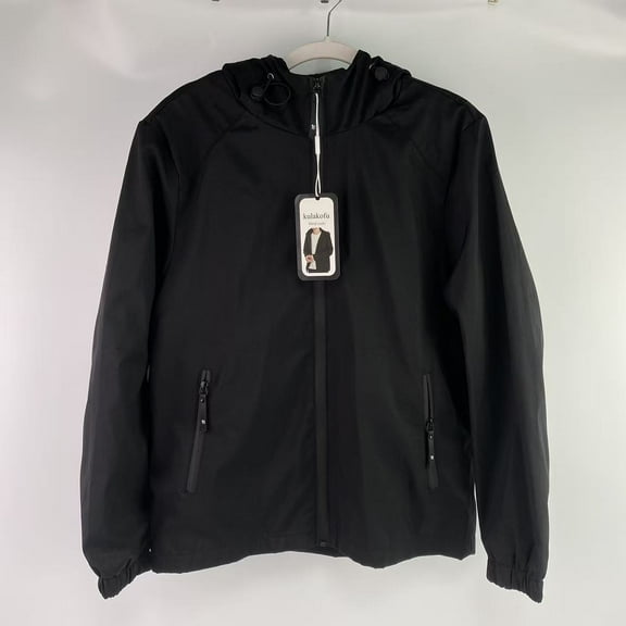 kulakofu Wind coats,Men's Lightweight Waterproof Hooded Rain Jacket Outdoor Raincoat Shell Jacket for Hiking TravelL