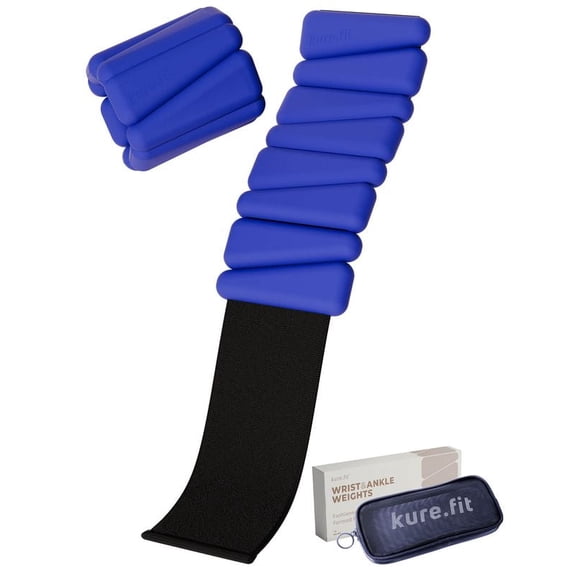 kure.fit Wrist and Ankle Weights for Women, Pilates Weighted Bangles for Home Workouts, 1 lb Each, Set of 2