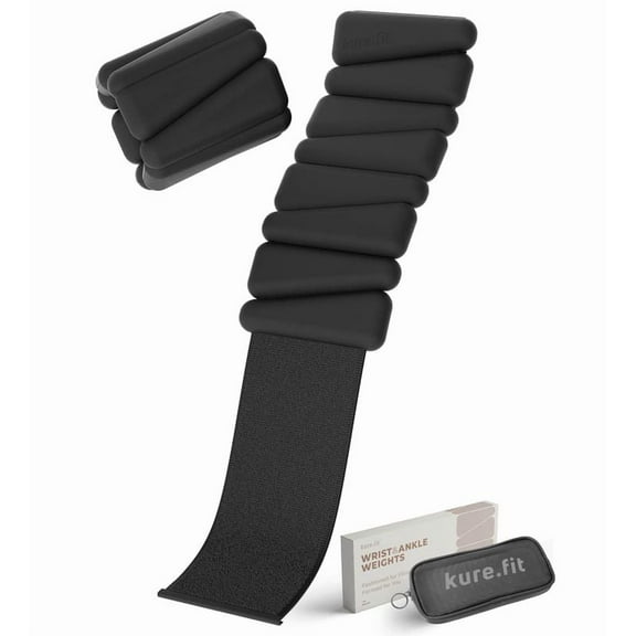 kure.fit Wrist and Ankle Weights for Women, Pilates Weighted Bangles for Home Workouts, 2 lb Each, Set of 2