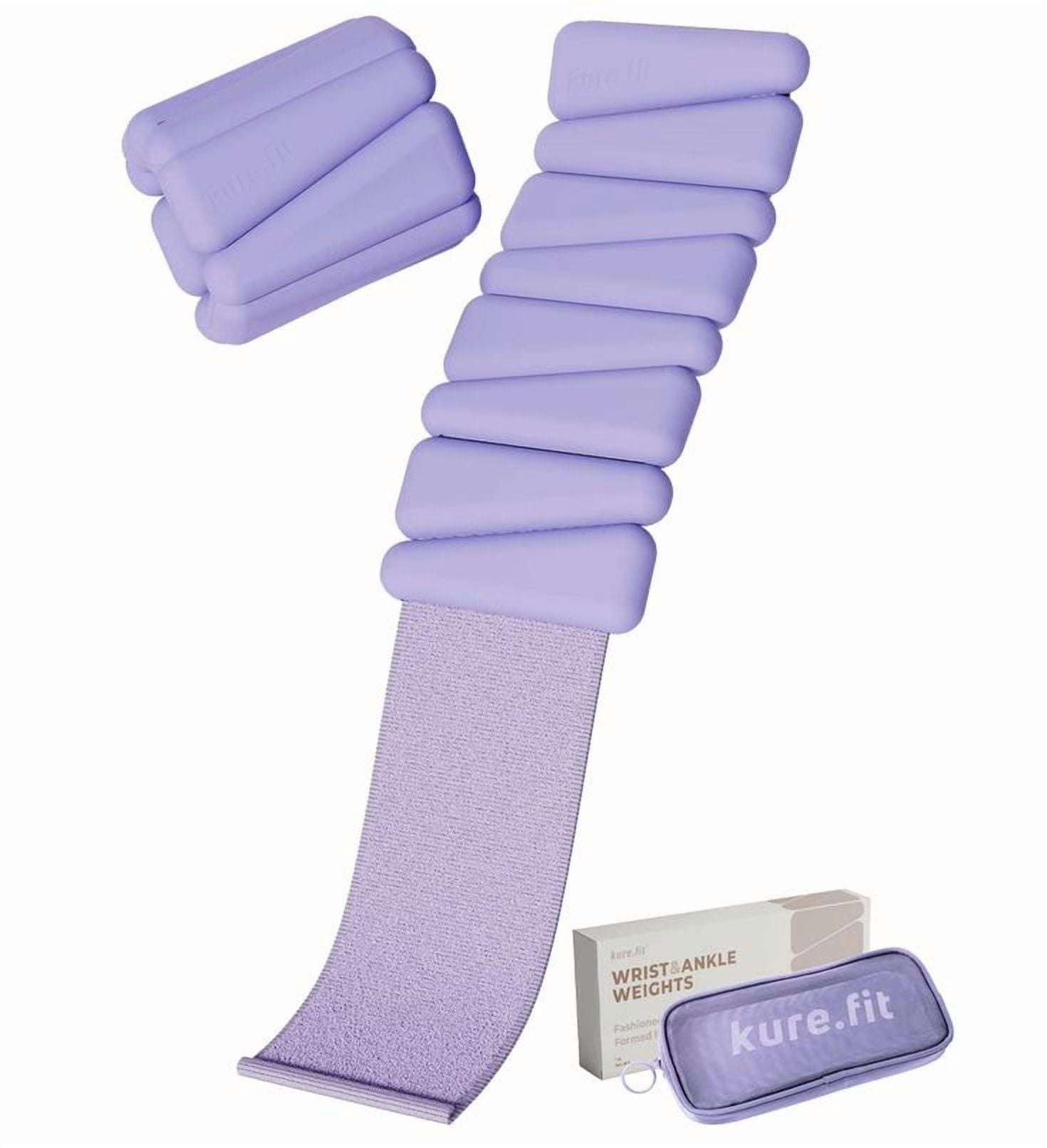 kure.fit Wrist and Ankle Weights for Women, Pilates Weighted Bangles for Home Workouts, 2 lb Each, Set of 2