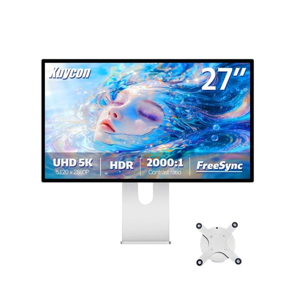 Kuycon G27P 27" 5K UHD Monitor for Mac, 100W USB-C Aluminum Alloy Display, 5120x2880 IPS 10-Bit 99% DCI-P3 Professional Design Monitor
