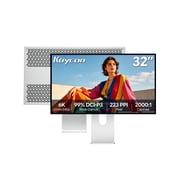 Kuycon 32" G32P 6K Ultra HD IPS Monitor with HDMI and VESA for Mac Designers, Video Editors, and Creative Professionals