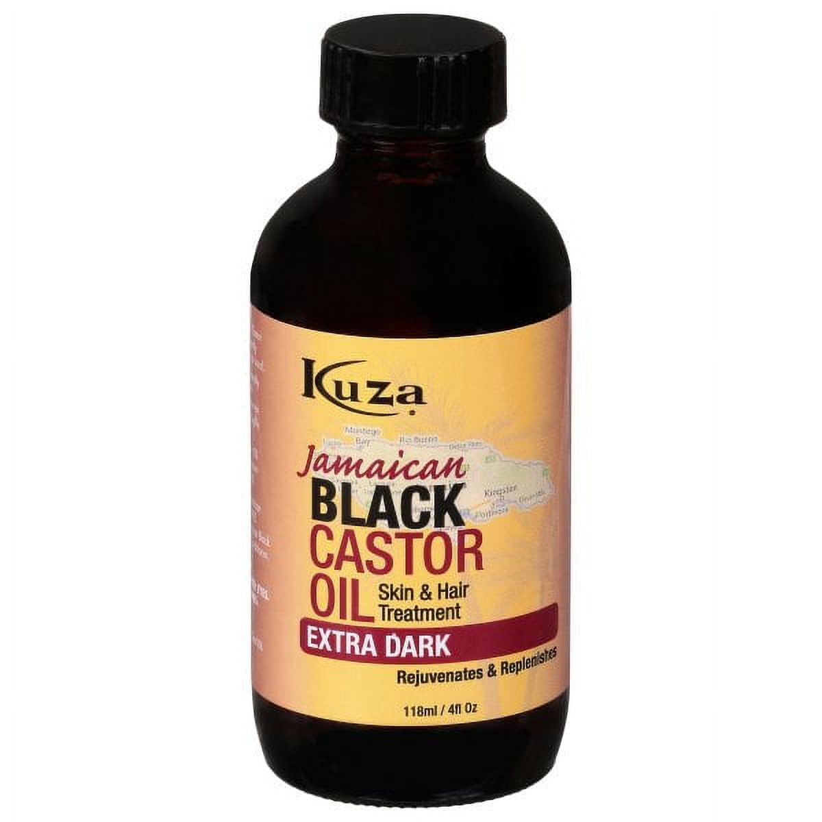 kuza naturals extra dark jamaican castor oil, black