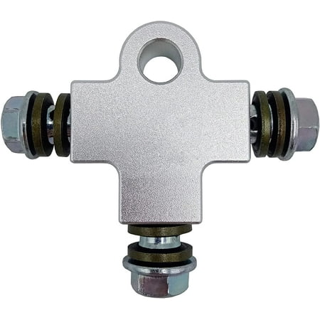 kweiny Motorcycle Hydraulic Brake Line Tee Hose Connector 3 Way Adapter with M10 Banjo Bolt(Square Shape)