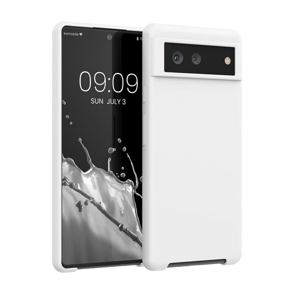 kwmobile Case Compatible with Google Pixel 6 Case - TPU Silicone Phone Cover with Soft Finish - White Matte