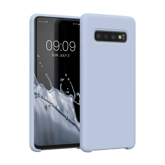 kwmobile Case Compatible with Samsung Galaxy S10 Case - TPU Silicone Phone Cover with Soft Finish - Light Blue Matte