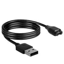 kwmobile Charger Cord Compatible with Garmin Vivoactive 3 , 4 / Vivosport / Venu 2 , 2S , Sq / Fenix 5 , 6 , 7S , 7X - Charger for Smart Watch USB Cable - Black