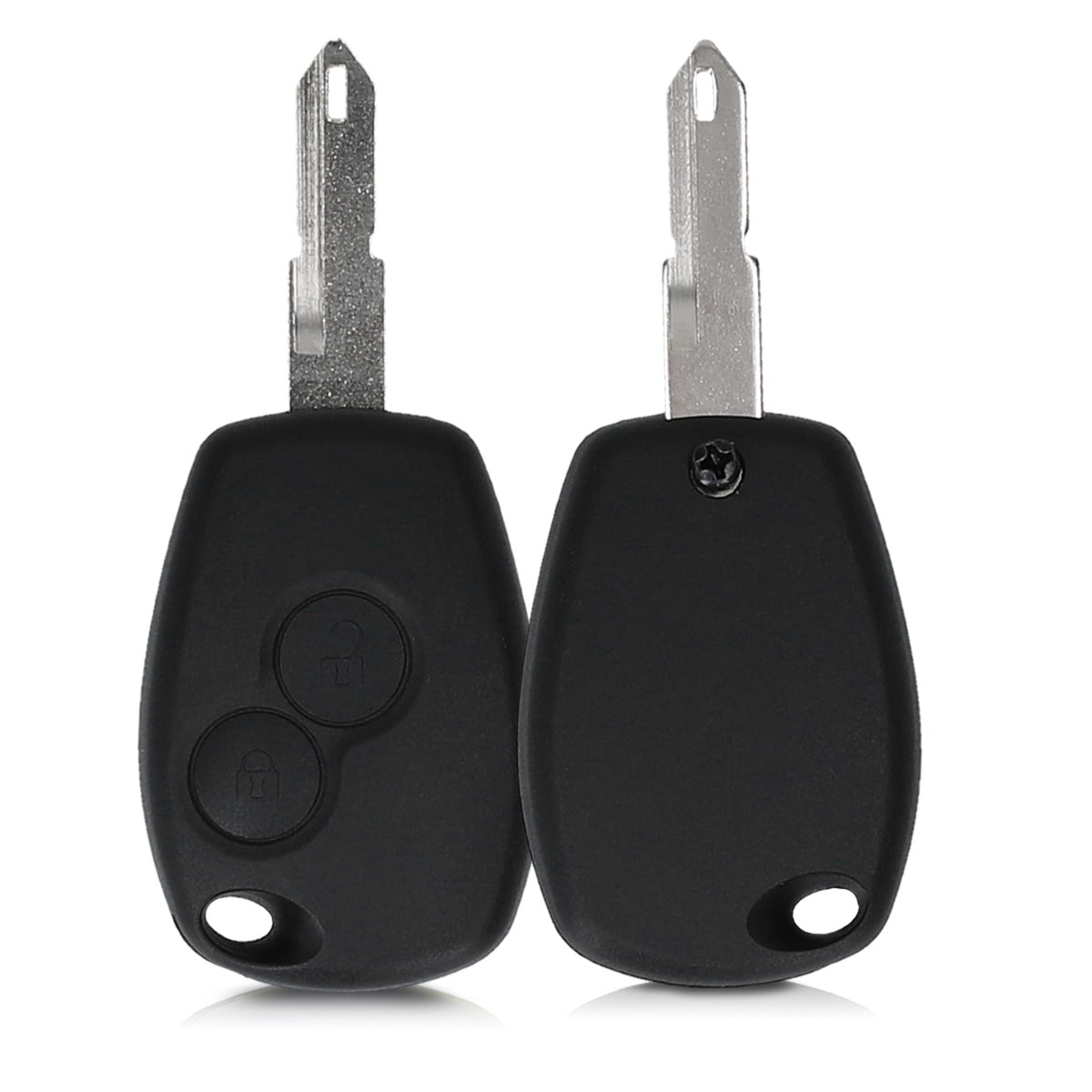 Kwnobile Key Fob Cover For Renault - Brushed Heart Design, Protective Leather Case