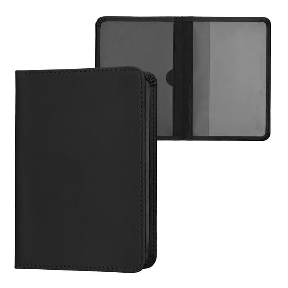 kwmobile Registration and Insurance Holder - Car Document Holder for Vehicle Documents and Cards - PU Leather - Black