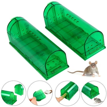 kydely Humane Mouse Traps 2 Pcs Live Catch and Release Mousetrap NEW(Green)
