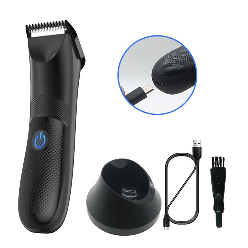 kydely USB Rechargeable Electric Men Balls/Body Pubic Hair Trimmer
