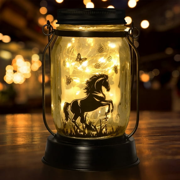 kyoryuger Horse Gifts for Women/Men Horse Lovers Solar Lantern Mom Birthday, Mothers Day, Solar Garden Decoration Outside for Yard, Patio,Backyard,Porch