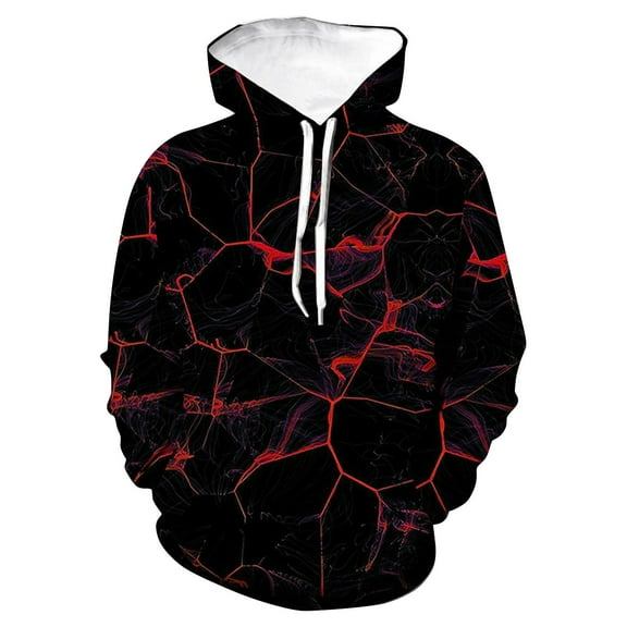 kytmyeq Spring And Autumn Hooded Sweater Printed Casual Hooded Sweater Male