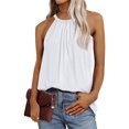 thumbnail image 1 of kytmyeq Summer Women's Vest Pleated Solid Color Loose Sleeveless Top Summer Vest Basic Casual Loose, 1 of 6