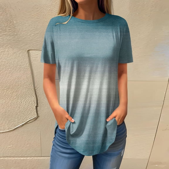 kytmyeq Tee Shirts For Women Fall Casual Short Sleeve Shirts Sweatshirt Top Pullover