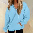 thumbnail image 1 of Topvent Women's Casual Fashion Long Sleeve Solid Color Button Pullover Hoodies Sweatshirt Top, 1 of 5
