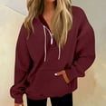 thumbnail image 1 of Topvent Women's Casual Fashion Long Sleeve Solid Color Zip Pullover Hoodies Sweatshirt Top, 1 of 5
