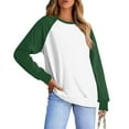thumbnail image 1 of kytmyeq Women's Casual Fashion Printed Long Sleeve Raglan Sleeve O-Neck Pullover Top Blouse, 1 of 6